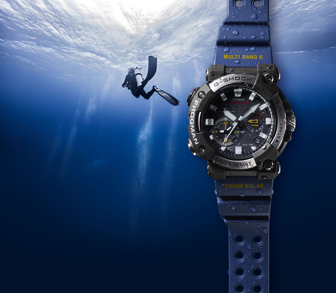 G shock sales frogman blue